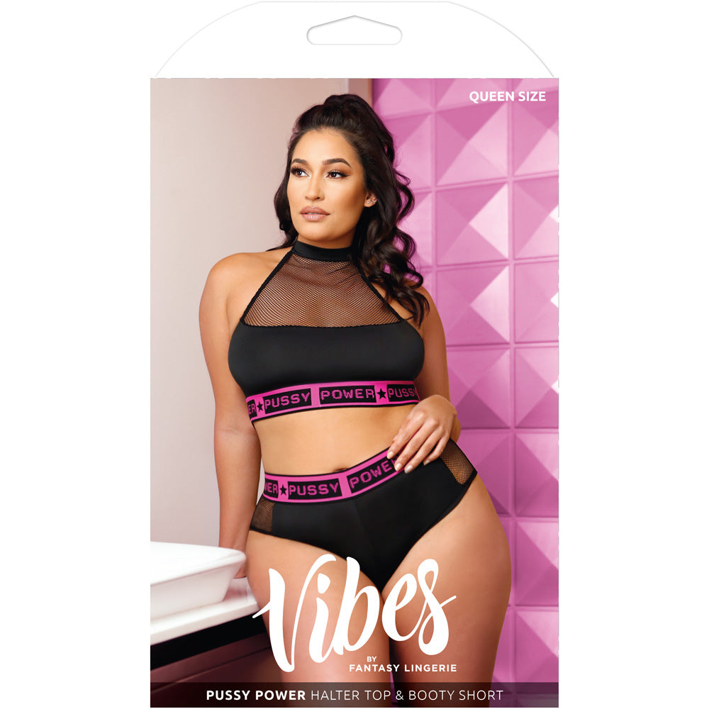 Vagina Power Halter Top & Booty Short Queen | 657447087417 | Discreet Personal Wellness