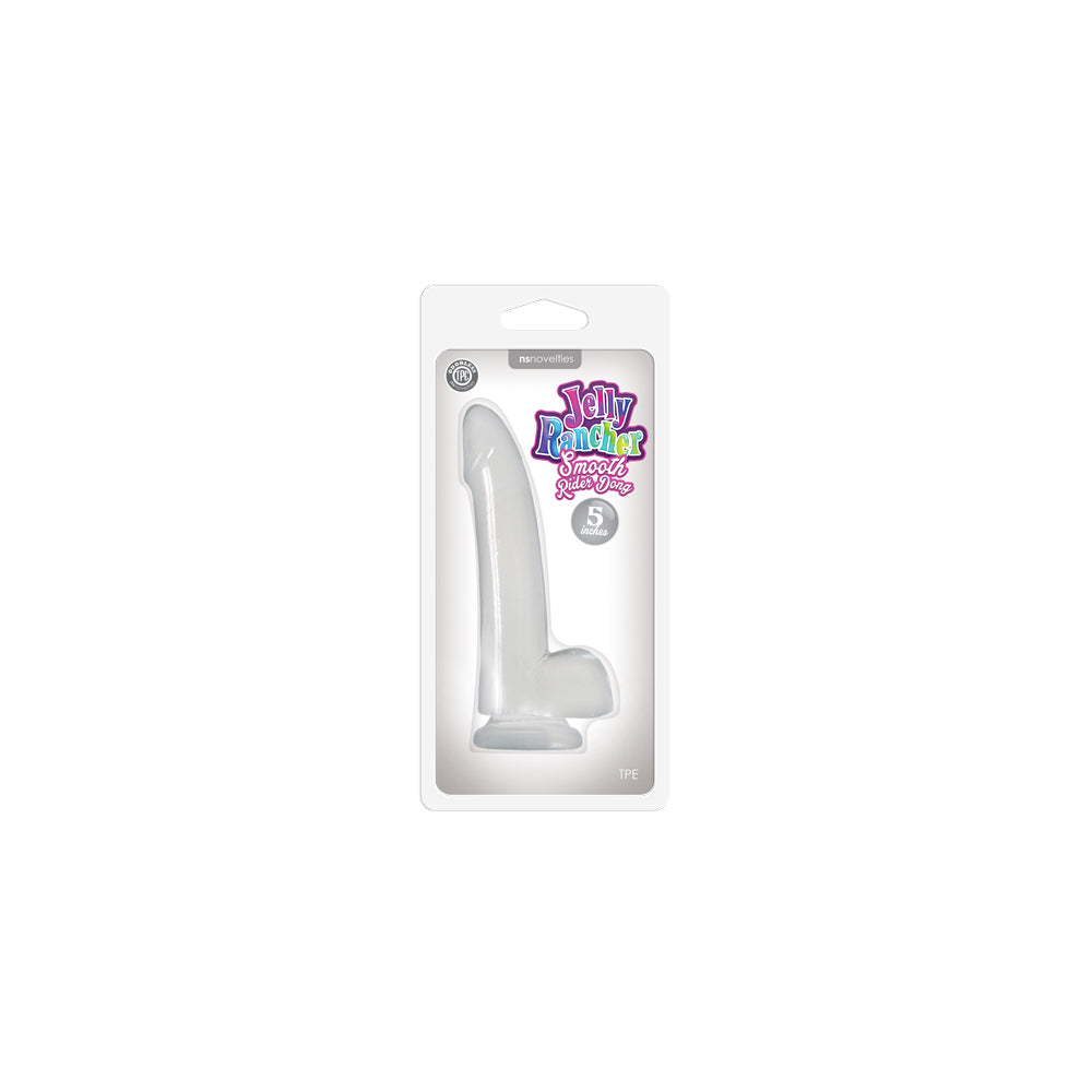 Jelly Rancher - 5" Smooth Rider Penis - Clear | 657447095962 | Discreet Personal Wellness