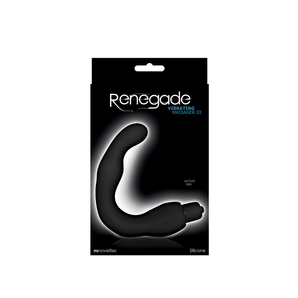Renegade Vibrating Massager III Black | 657447097034 | Discreet Personal Wellness