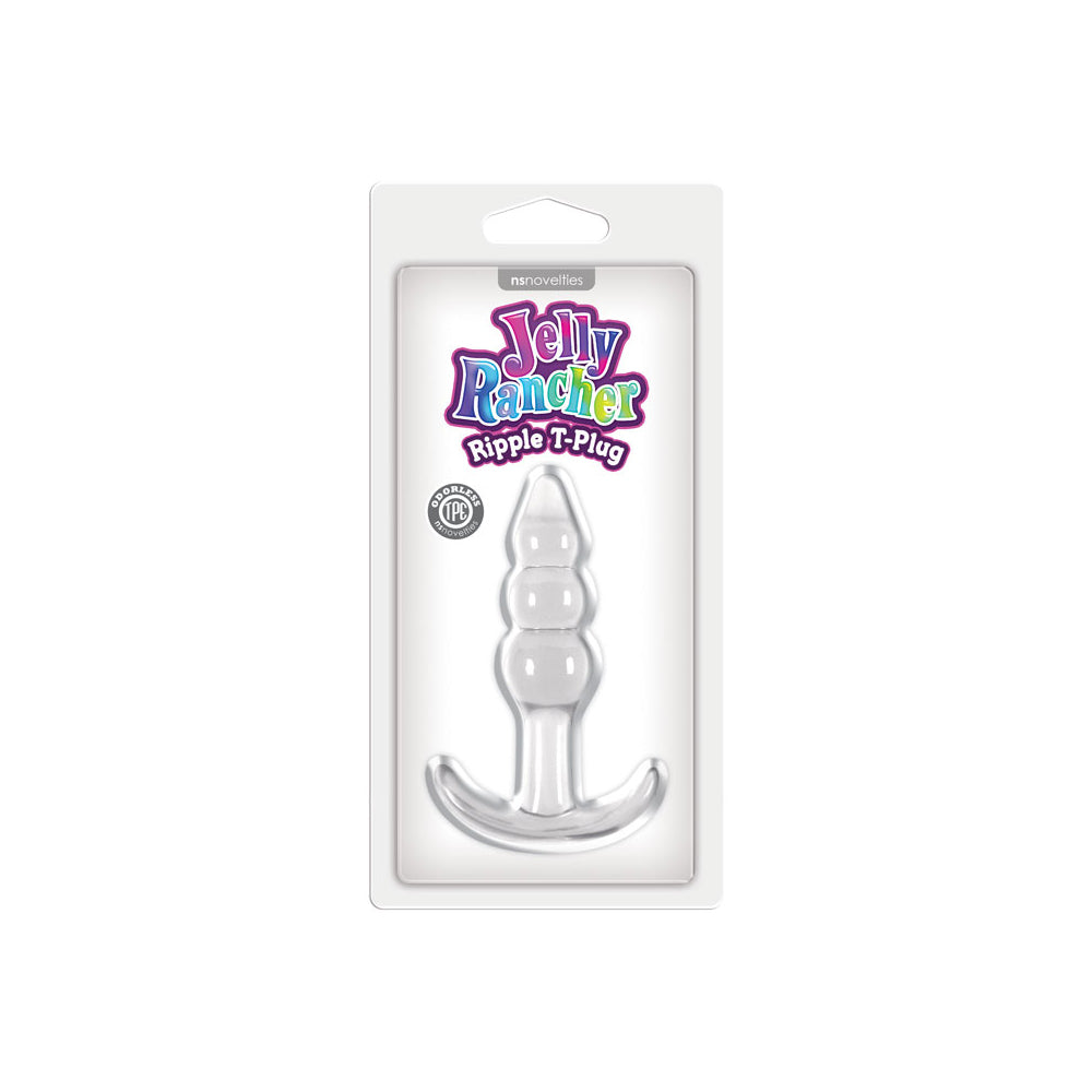 Jelly Rancher T-Plug Ripple Clear | 657447097997 | Discreet Personal Wellness
