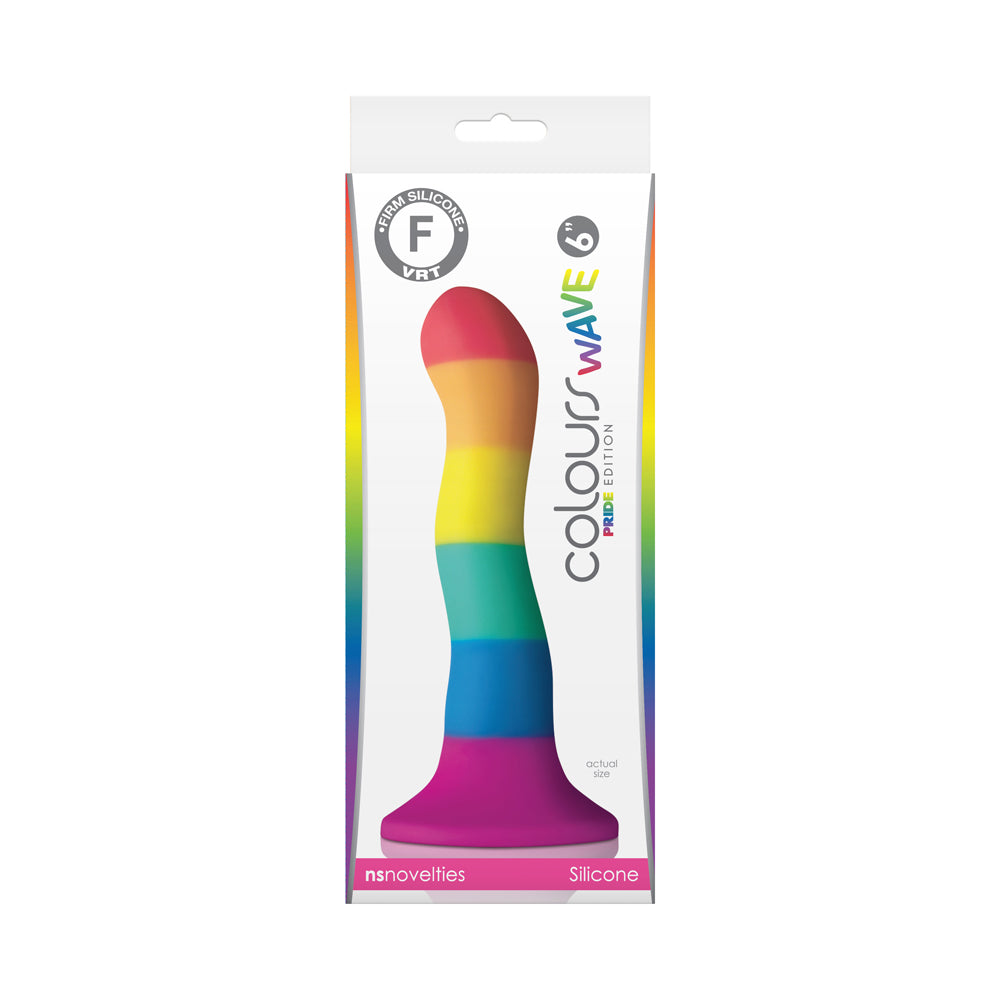 Colours Pride Edition 6" Wave Dildo Rainbow | 657447099090 | Discreet Personal Wellness