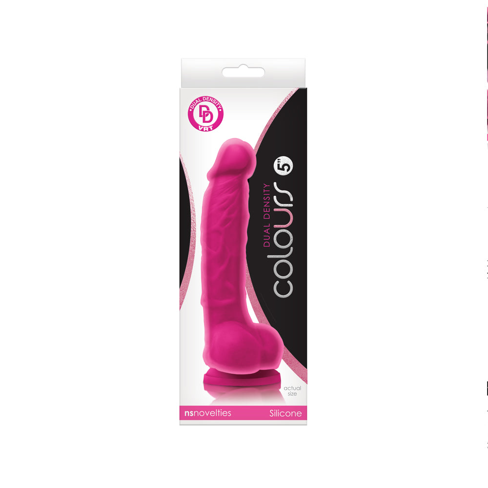 Colours Dual Density 5" Dildo Pink | 657447100130 | Discreet Personal Wellness