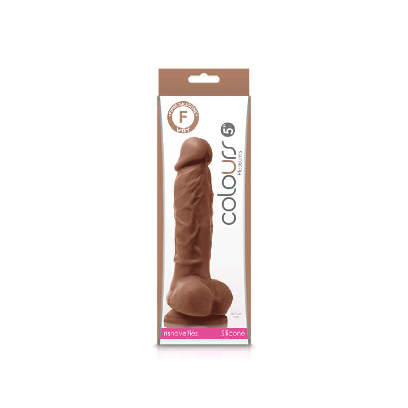Colours Pleasures 5" Dildo Brown | 657447101588 | Discreet Personal Wellness