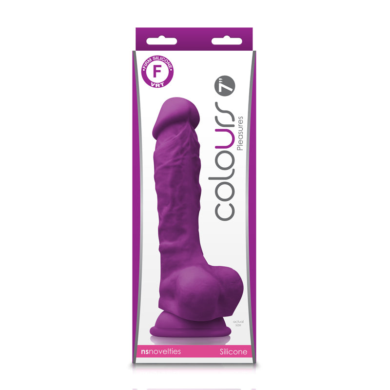 Colours Pleasures 7" Dildo Purple | 657447102110 | Discreet Personal Wellness