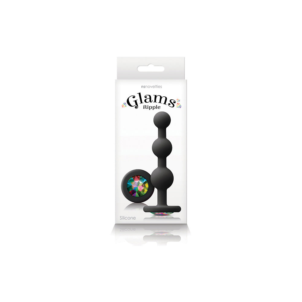 Glams Ripple Rainbow Gem Black | 657447103186 | Discreet Personal Wellness