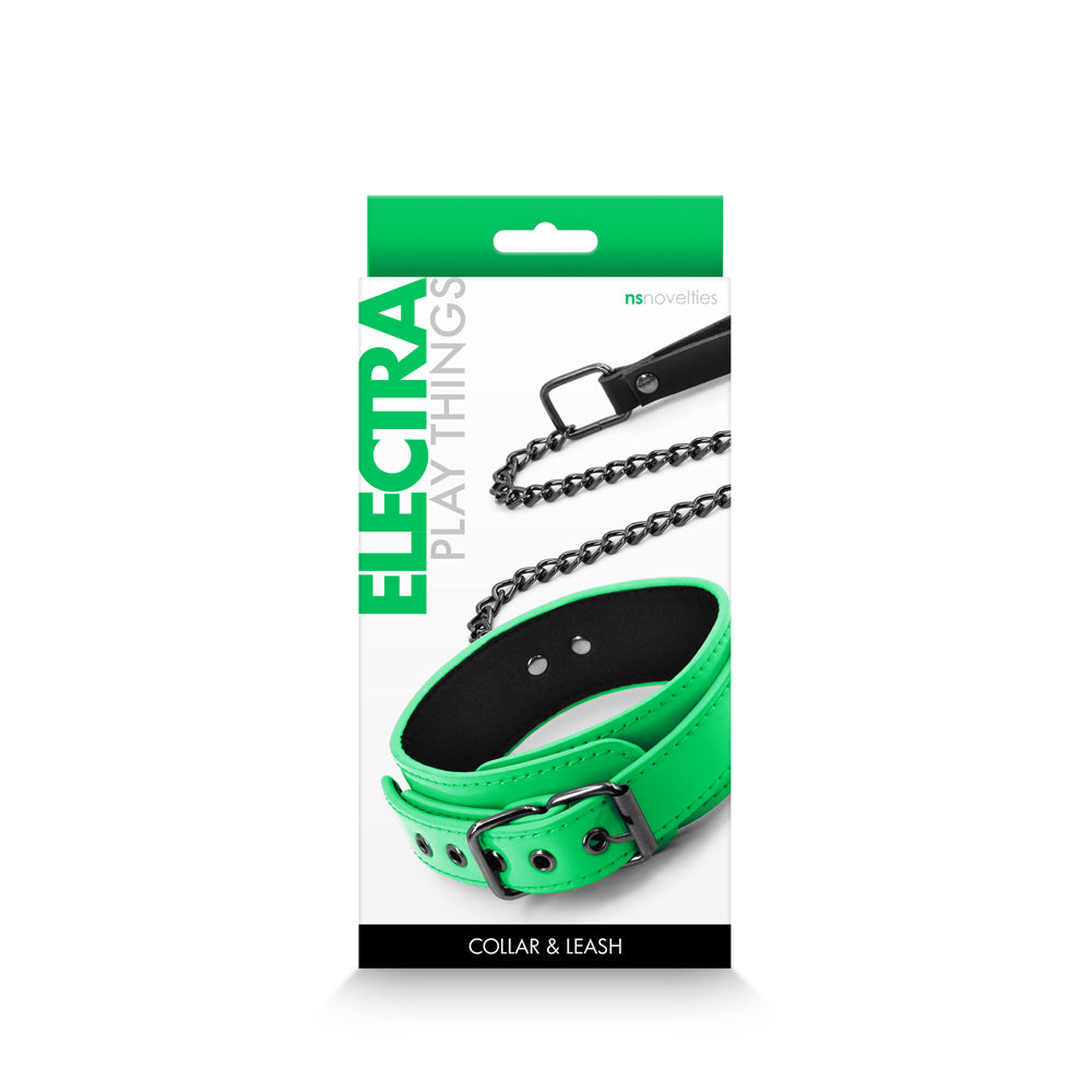 Electra Collar & Leash Green | 657447105067 | Discreet Personal Wellness