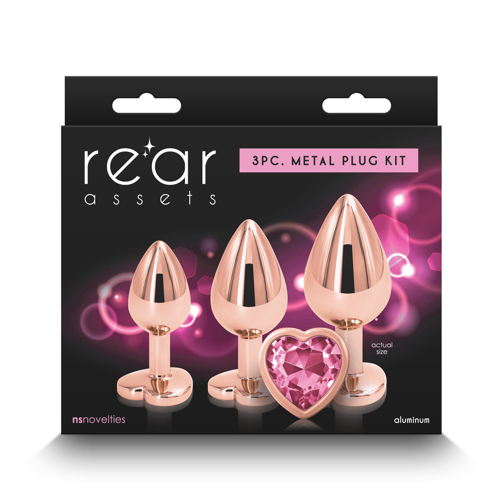 Rear Assets Trainer Kit Rose Gold Pink Heart | 657447105340 | Discreet Personal Wellness