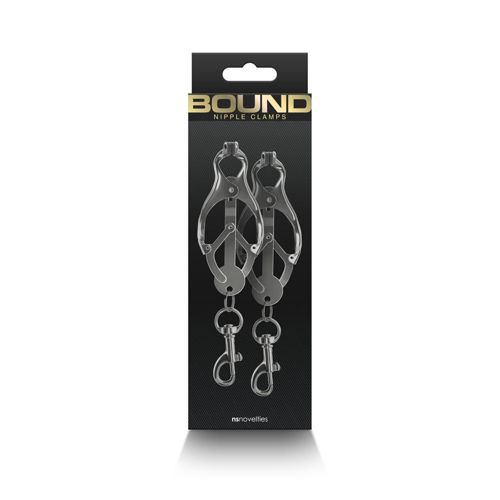 Bound Nipple Clamps C3 Gunmetal | 657447106989 | Discreet Personal Wellness