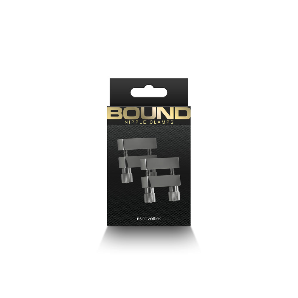 Bound Nipple Clamps V1 Gunmetal | 657447107009 | Discreet Personal Wellness