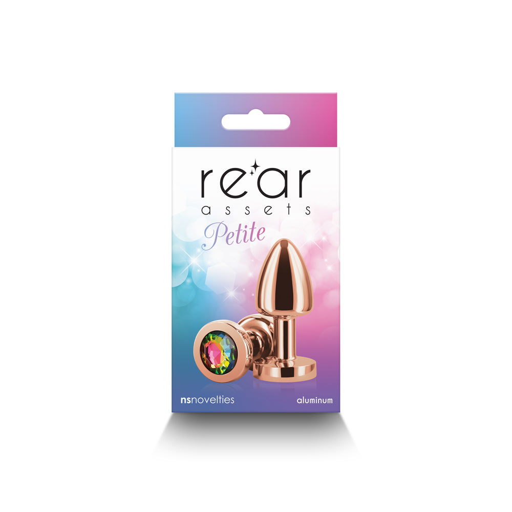 Rear Assets Petite Rose Gold Rainbow | 657447107481 | Discreet Personal Wellness