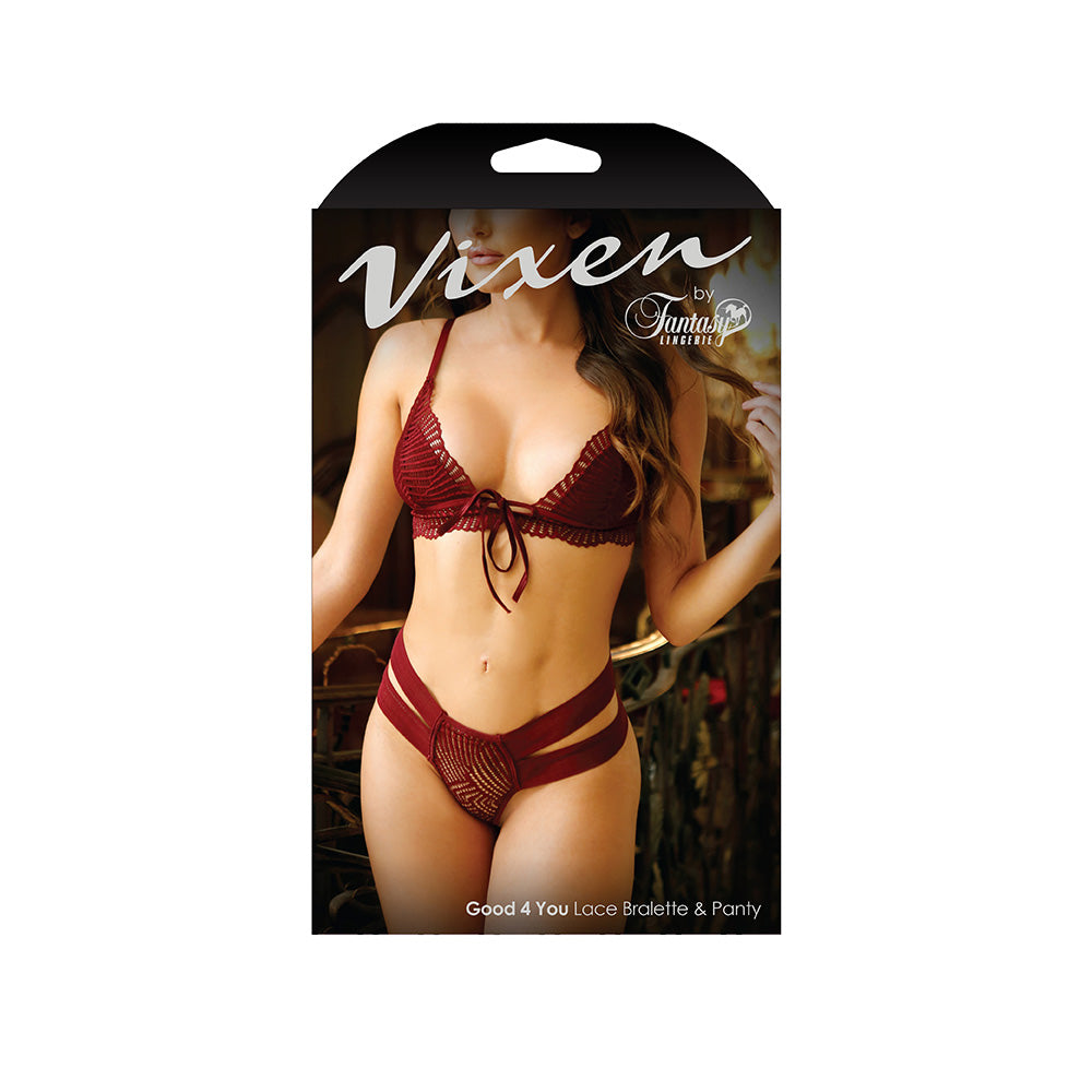 Good 4 You Lace Bralette & Panty L/Xl | 657447301278 | Discreet Personal Wellness