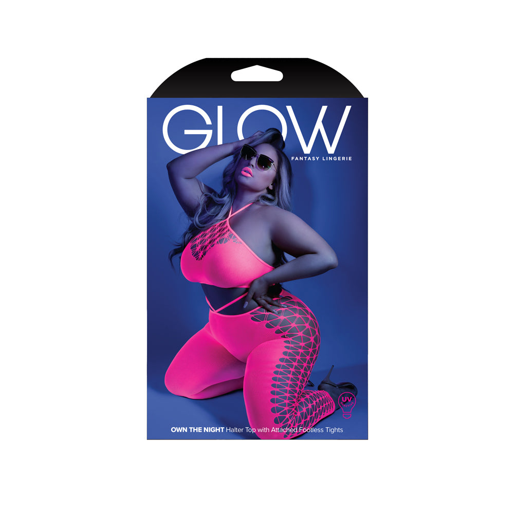 Own The Night Bodystocking Queen Size Neon Pink | 657447305269 | Discreet Personal Wellness