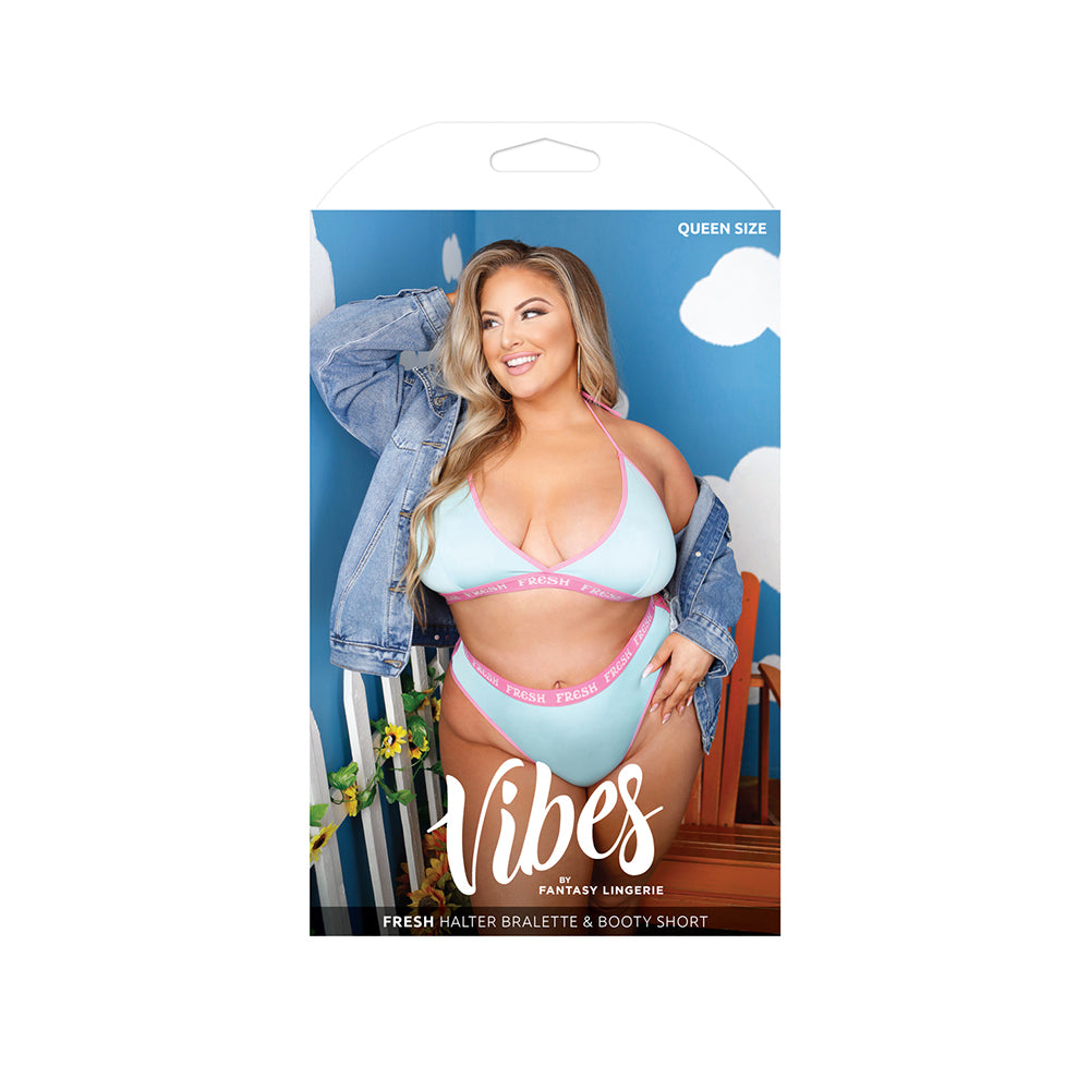 Fresh Halter Bralette & Booty Short Queen Size | 657447306075 | Discreet Personal Wellness