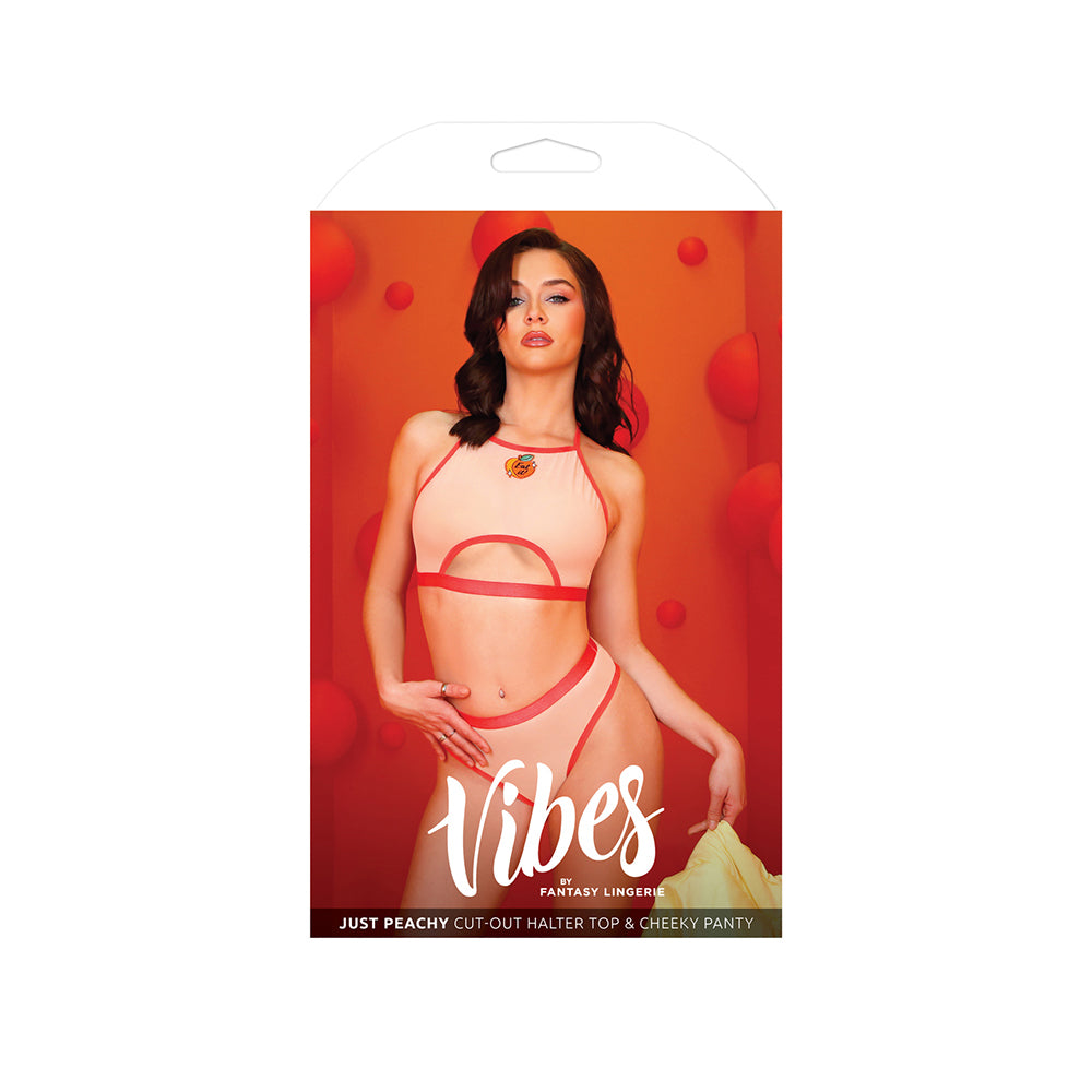 Just Peachy Halter Top & Cheeky Panty M/L | 657447306136 | Discreet Personal Wellness