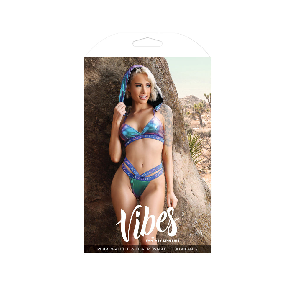 Plur Bralette With Removable Hood & Panty M/L | 657447310782 | Discreet Personal Wellness