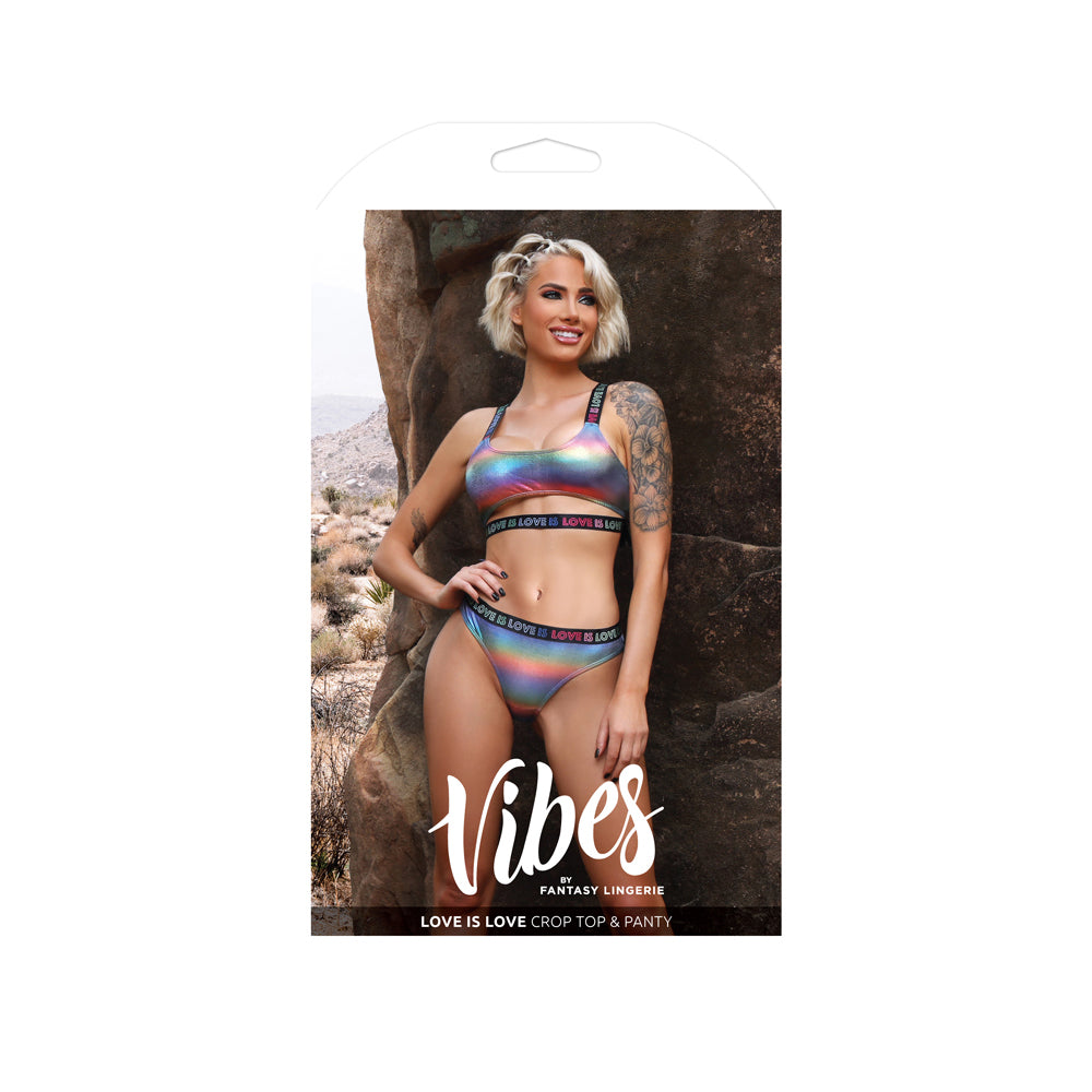 Love Is Love Crop Top & Panty S/M | 657447310867 | Discreet Personal Wellness