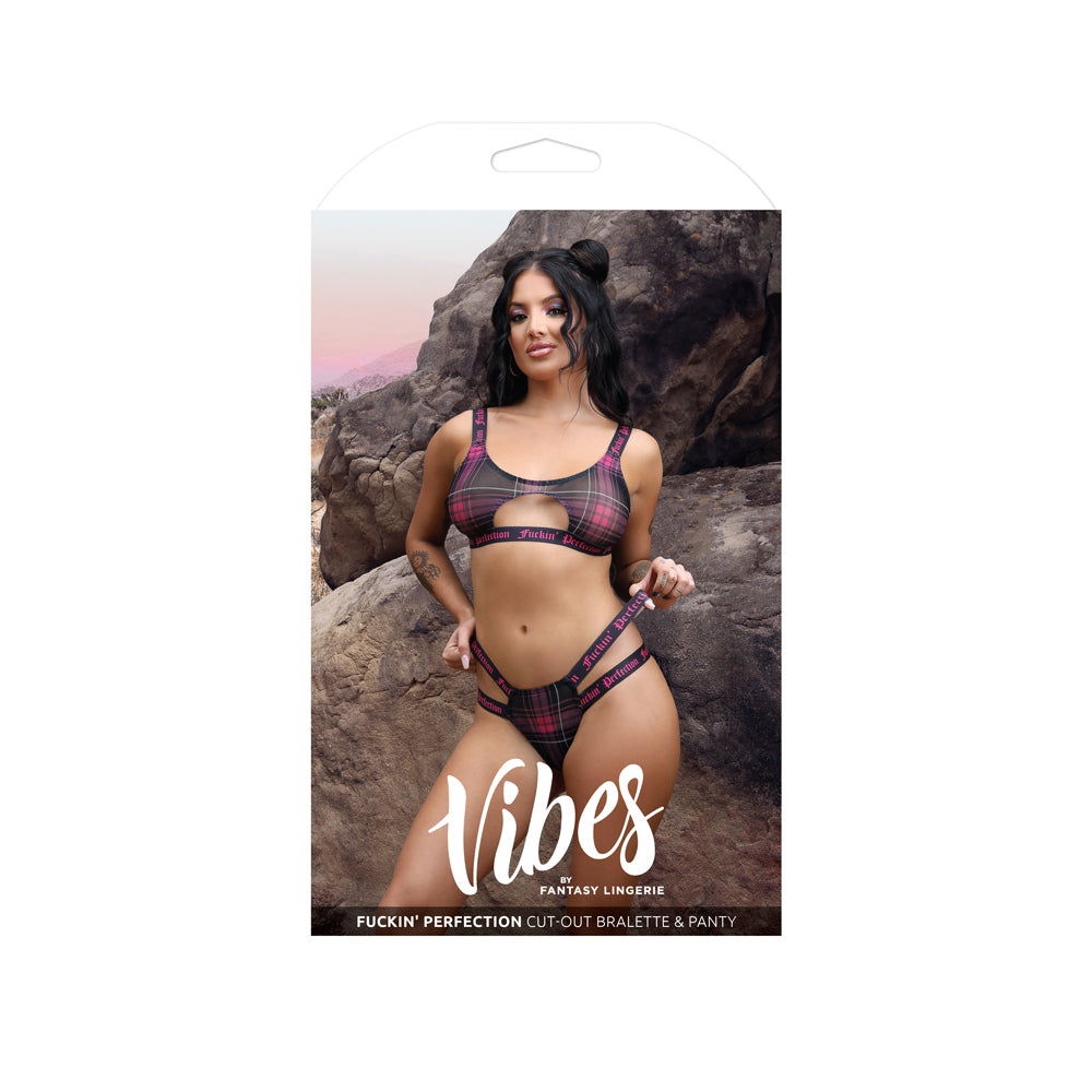 funin' Perfection Cutout Bralette & Panty S/M | 657447311055 | Discreet Personal Wellness