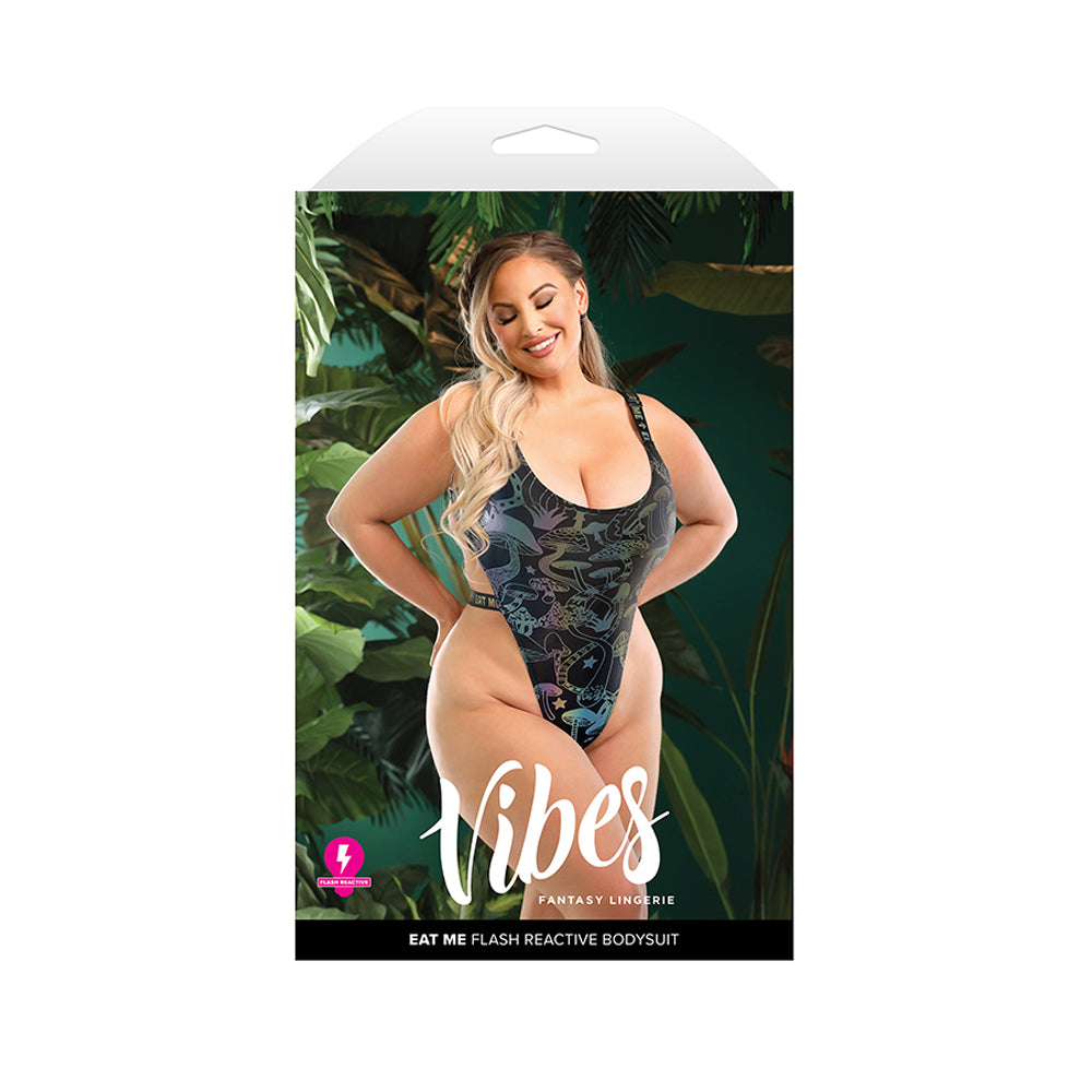 Eat Me Flash Reactive Bodysuit Queen Size | 657447316081 | Discreet Personal Wellness