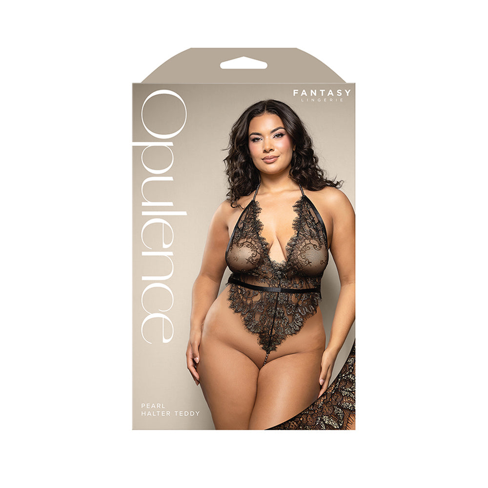 Pearl Halter Teddy Queen Size | 657447321979 | Discreet Personal Wellness