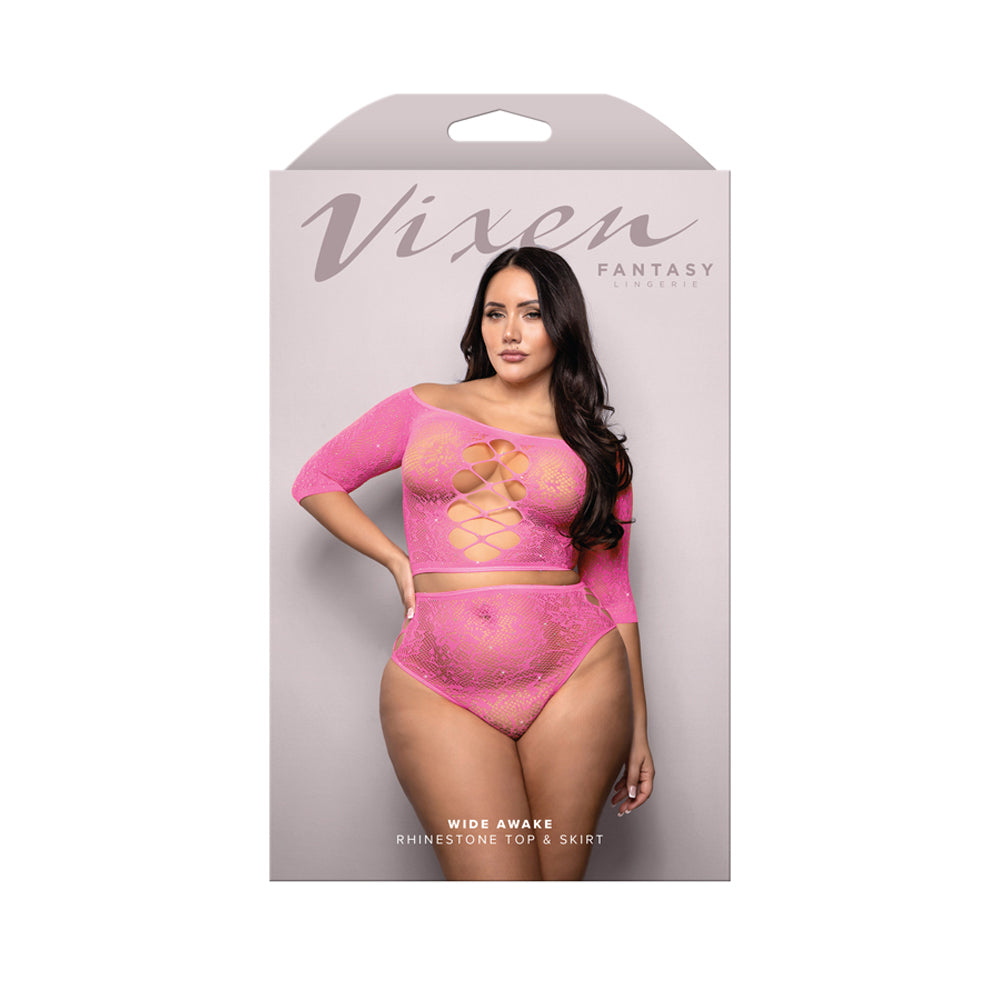 Wide Awake Rhinestone Top & Panty Queen Size | 657447323010 | Discreet Personal Wellness