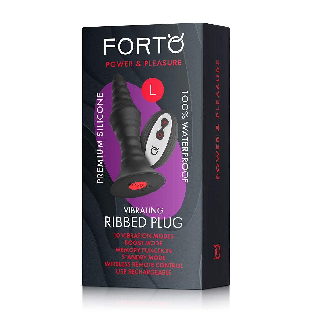 Vibrating Ribbed Plug W/ Remote Control S | 663546902988 | Discreet Personal Wellness