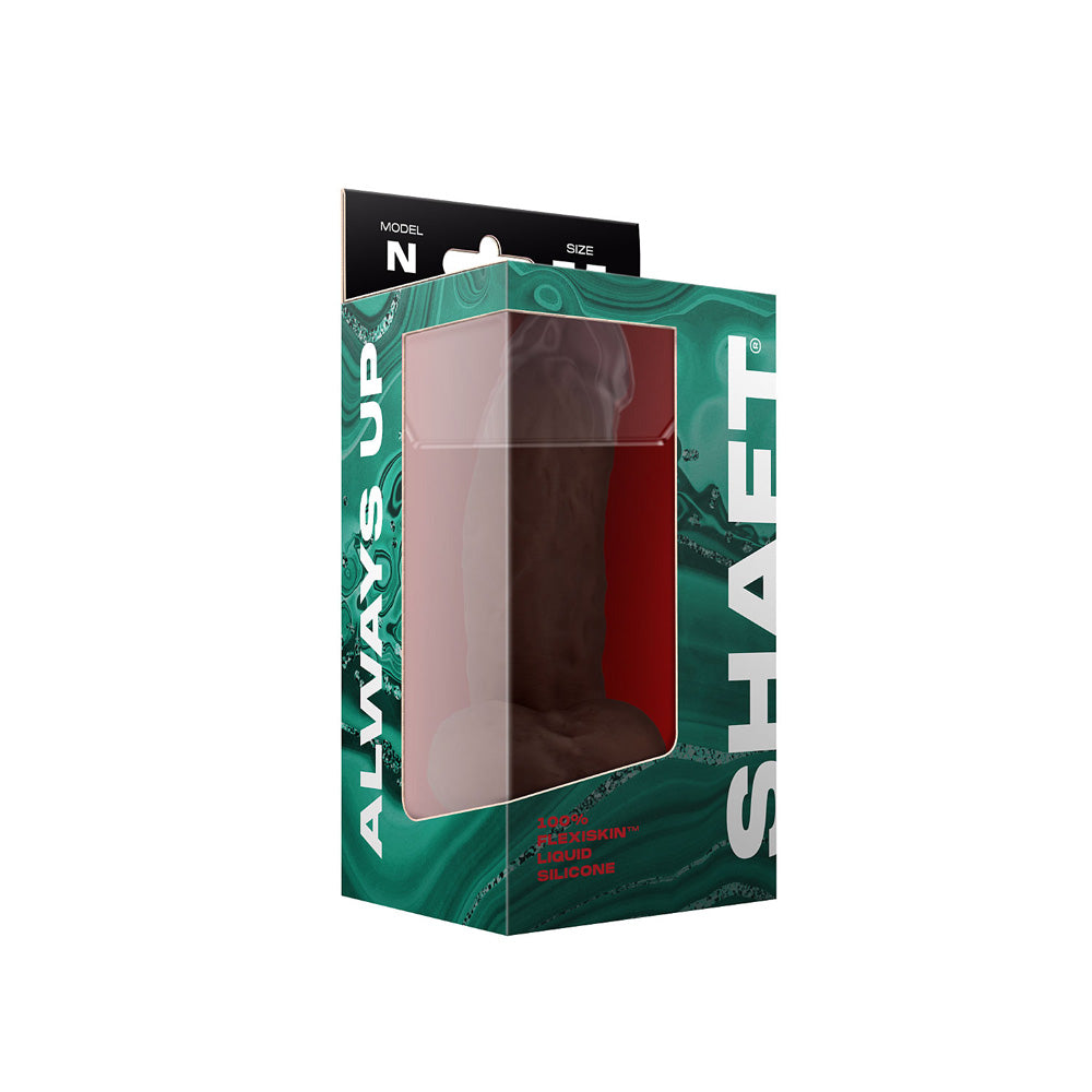 Model N 7.5" Liquid Silicone Penis W/Balls Mahogany | 663546903893 | Discreet Personal Wellness