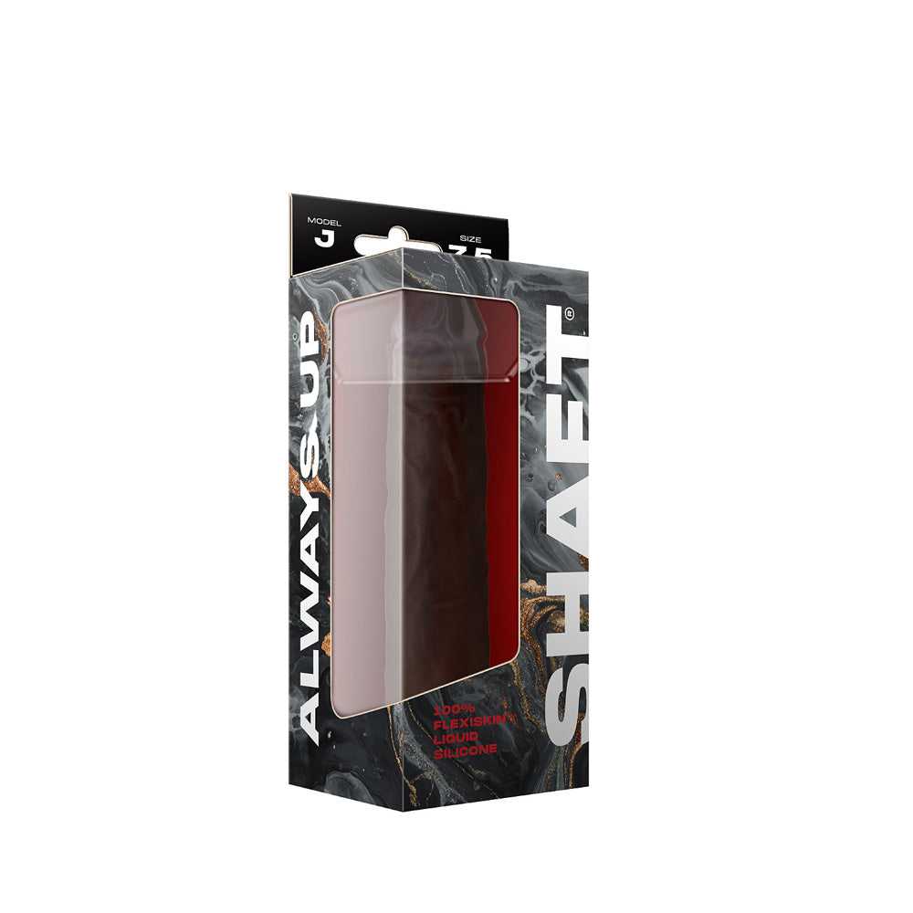 Model J 7.5" Liquid Silicone Penis Mahogany | 663546904012 | Discreet Personal Wellness