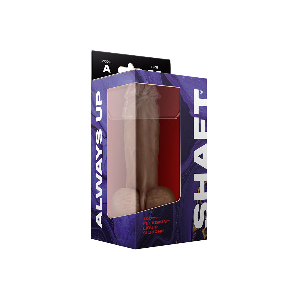 Model A 7.5" Liquid Silicone Penis W/Balls Oak | 663546904050 | Discreet Personal Wellness