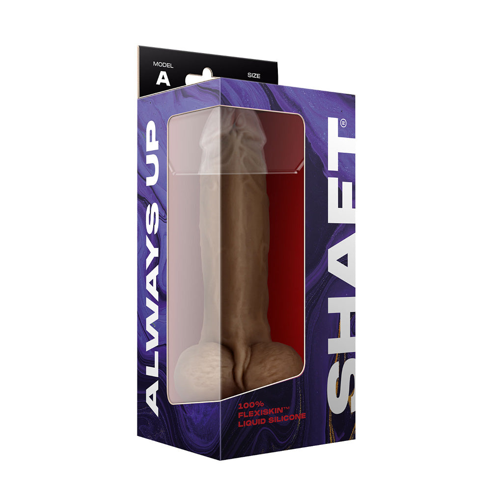 Model A 9.5" Liquid Silicone Penis W/Balls Oak | 663546904067 | Discreet Personal Wellness
