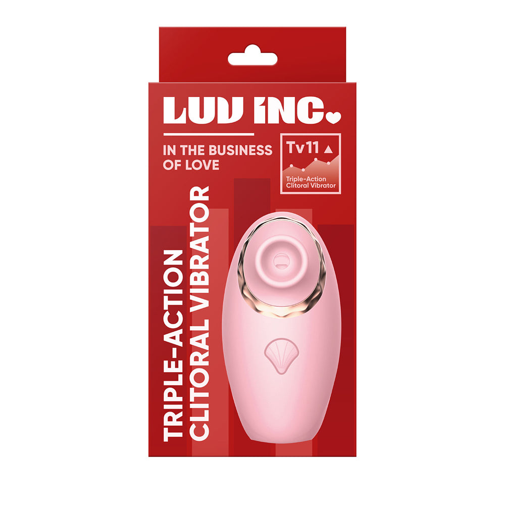 Tv11: Triple-Action Clitoral Vibrator Pink | 663546905101 | Discreet Personal Wellness
