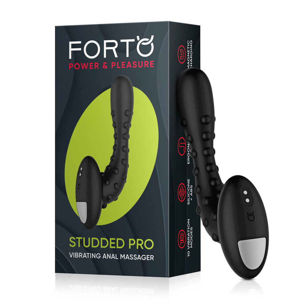 Studded Pro Vibrating Massager Black | 663546906214 | Discreet Personal Wellness