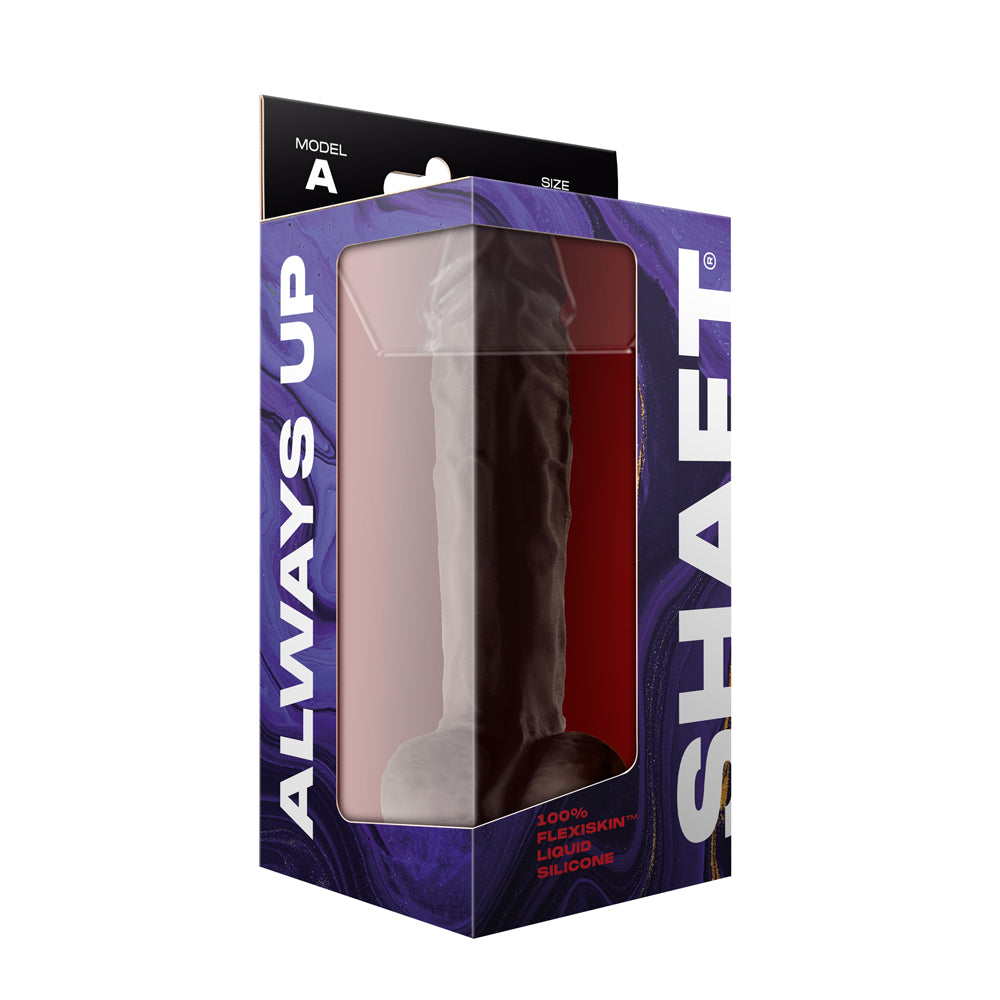 Model A 10.5" Liquid Silicone Penis W/Balls Mahogany | 663546906566 | Discreet Personal Wellness