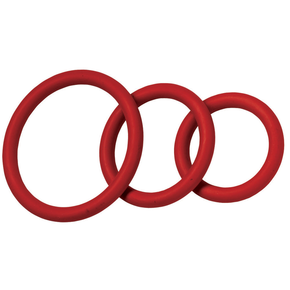 Nitrile C-Ring Set 1.25 1.5 2" - Red | 669729410691 | Discreet Personal Wellness