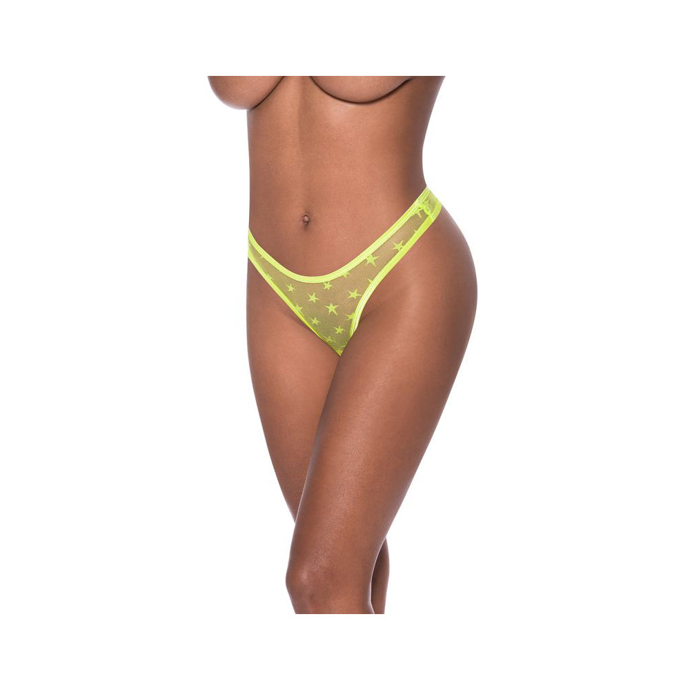 High Leg High Waist Micro Tanga Lime S/M | 671241119303 | Discreet Personal Wellness