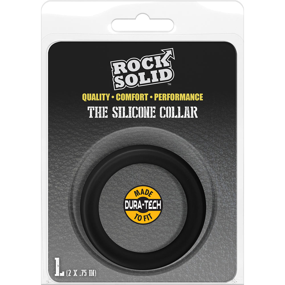 Rock Solid Collar Large Black | 6768903843301 | Discreet Personal Wellness