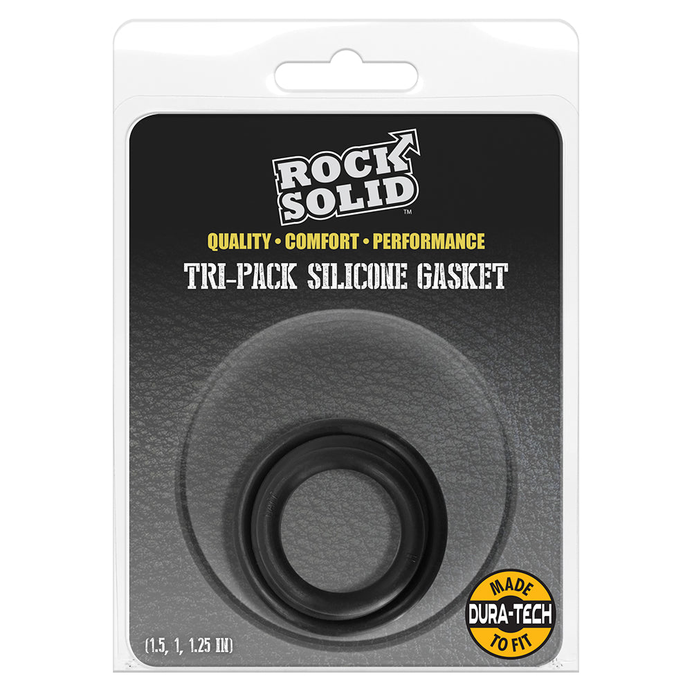 Rock Solid Tri-Pack Gasket Black | 6768903846609 | Discreet Personal Wellness