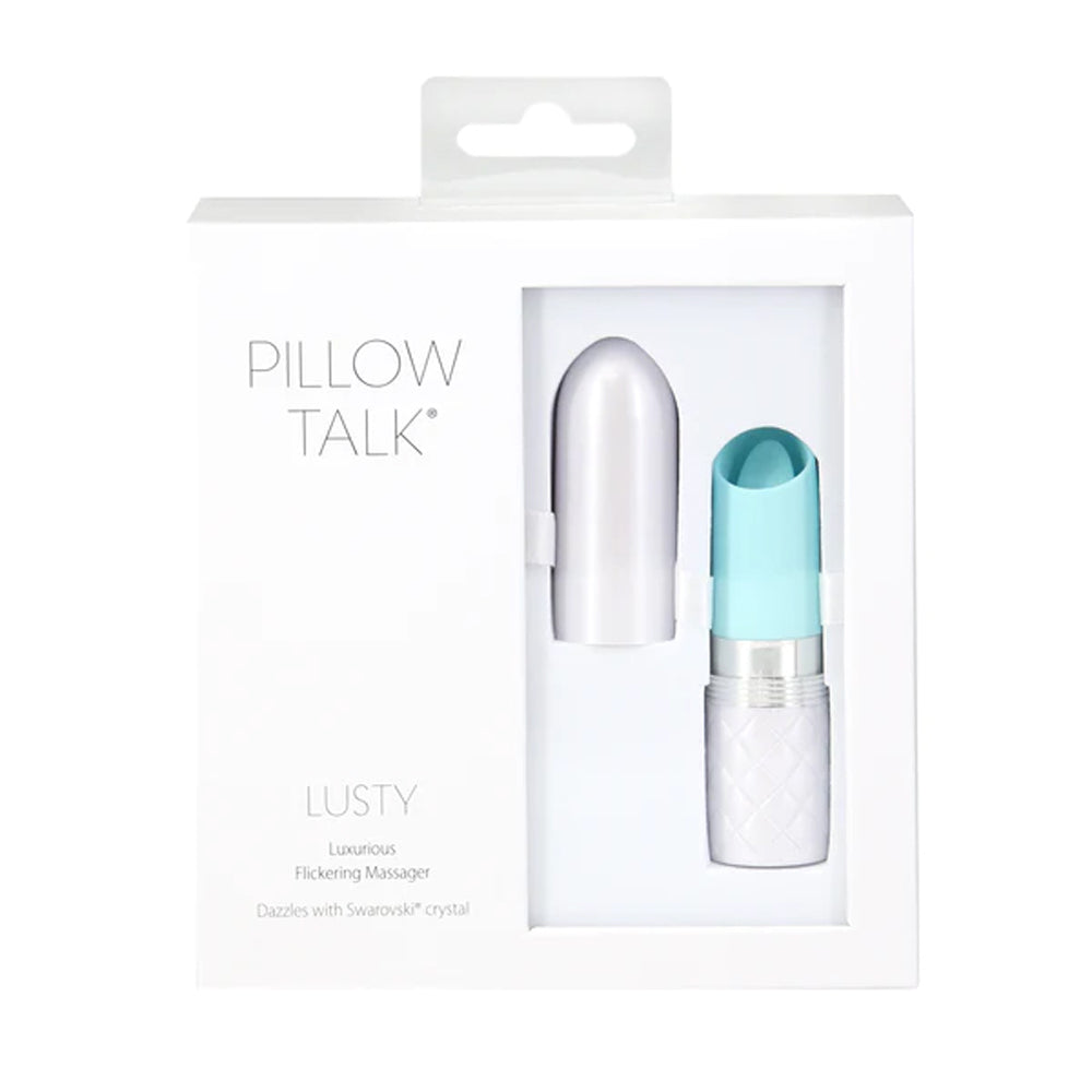 Pillow Talk Lusty Luxurious Flickering Massager Teal | 677613274199 | Discreet Personal Wellness