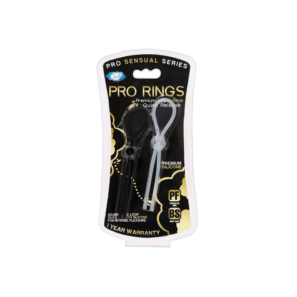 Cloud 9 Pro Sensual Quick Release Loop Penis Ring 2Pk | 685239852561 | Discreet Personal Wellness