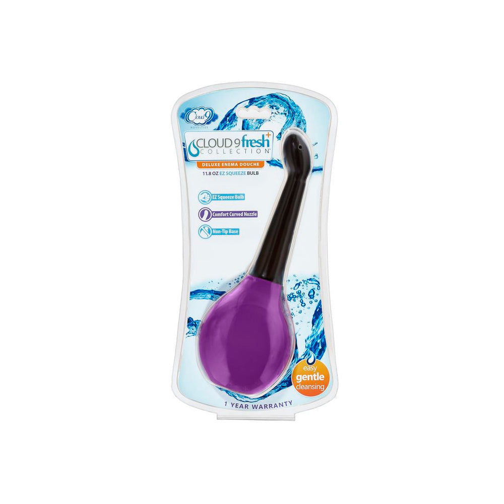 Cloud 9 Fresh + Deluxe Anal Soft Tip Enema Douche 10.1 oz. & 1 N oz.zle | 685239852646 | Discreet Personal Wellness