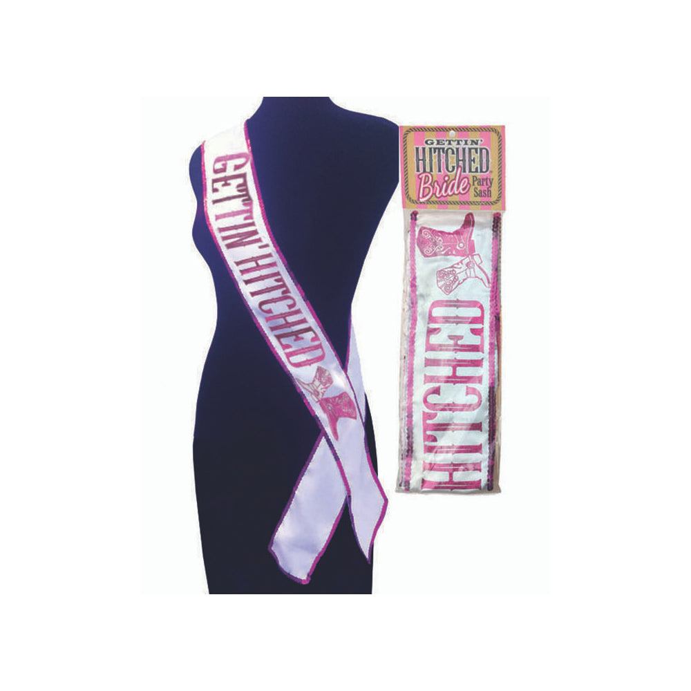 Getting Hitched Glitter Sash | 685634101608 | Discreet Personal Wellness