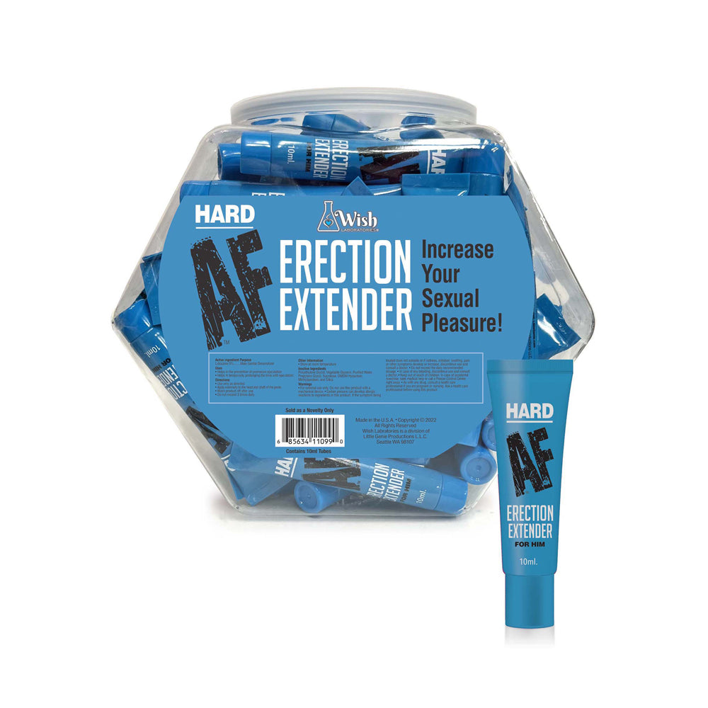 Hard Af Erection Cream 10 ml. 65Pc Fishbowl | 685634110990 | Discreet Personal Wellness