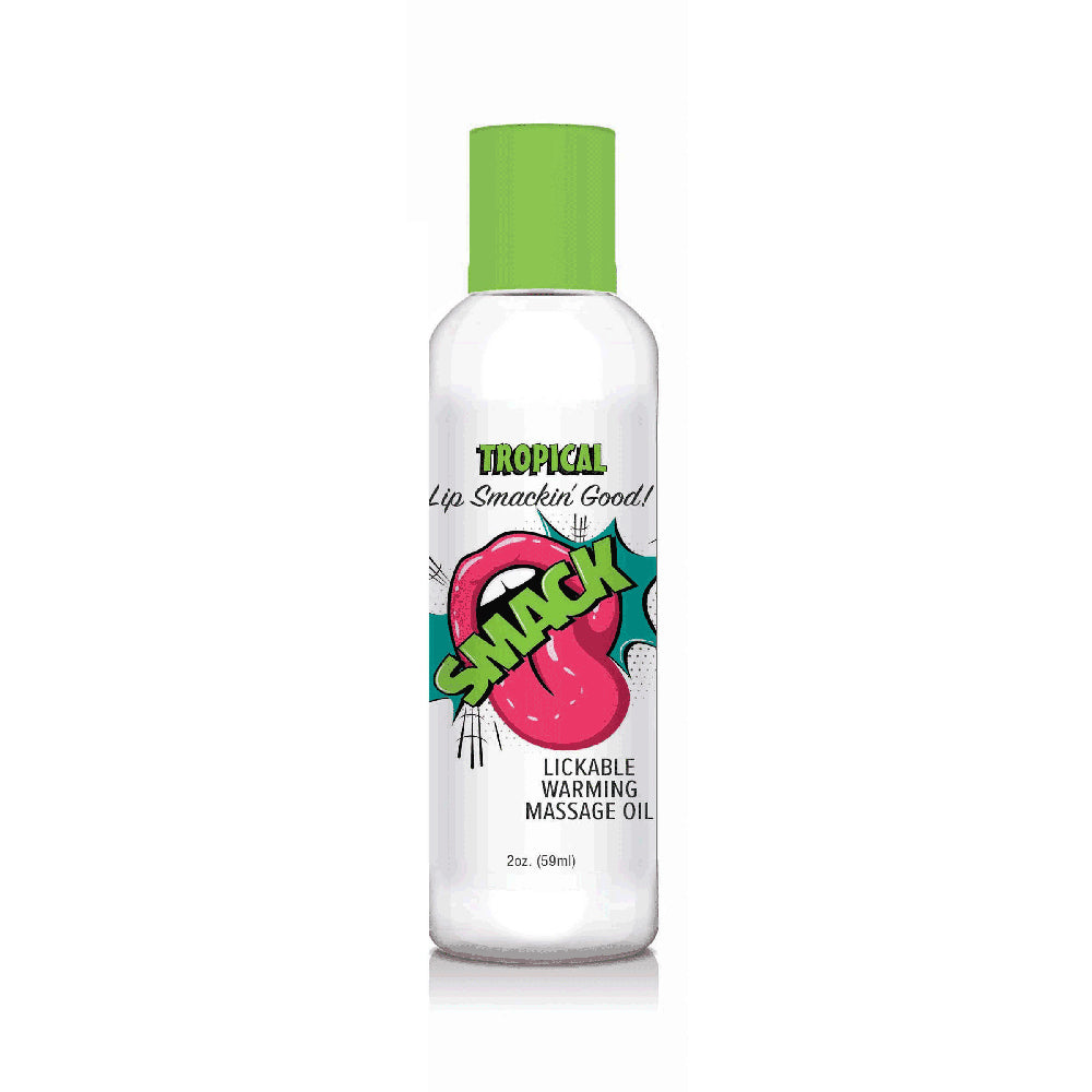 Smack Lickable Massage Oil Tropical 2 oz. | 685634111492 | Discreet Personal Wellness