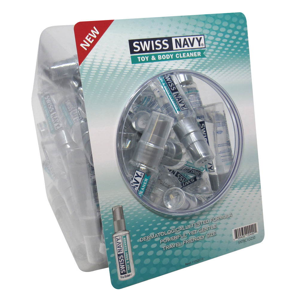 Swiss Navy Toy & Body Cleaner 1 oz. 50Ct Fishbowl | 699439004491 | Discreet Personal Wellness