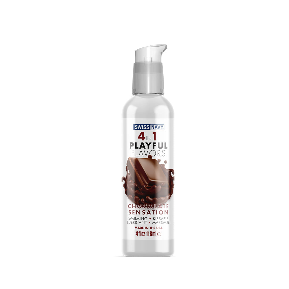 Swiss Navy 4 In 1 Chocolate Sensation 4 oz. | 699439005566 | Discreet Personal Wellness
