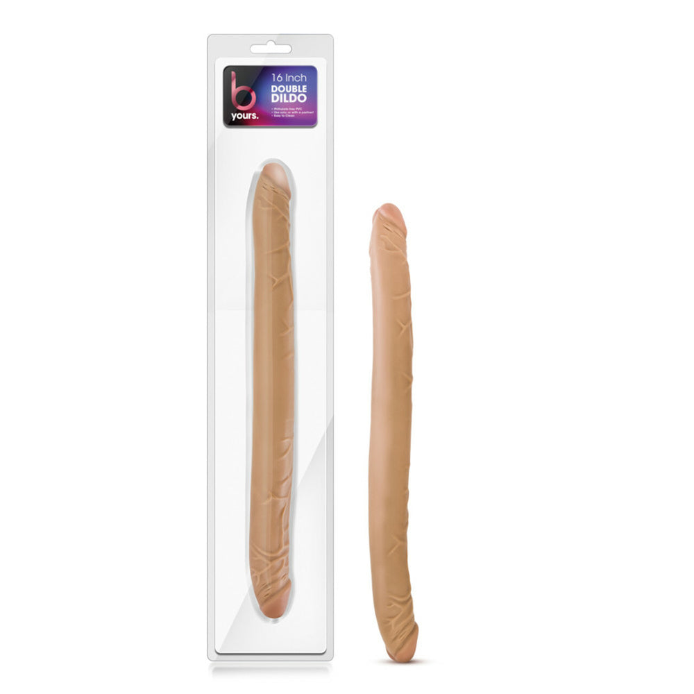 B Yours 16" Double Dildo Latin | 702730681718 | Discreet Personal Wellness