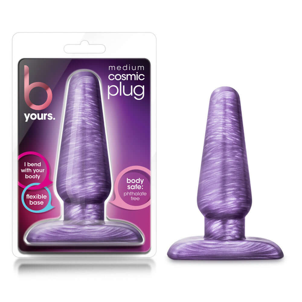 B Yours Medium Cosmic Plug Purple Swirl | 702730699515 | Discreet Personal Wellness