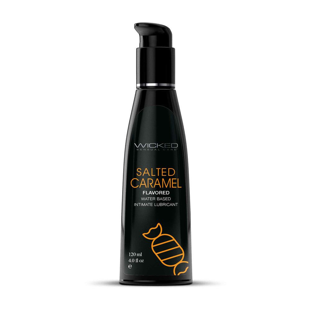 Wicked Aqua Salted Caramel Lube 4 oz. | 713079903249 | Discreet Personal Wellness