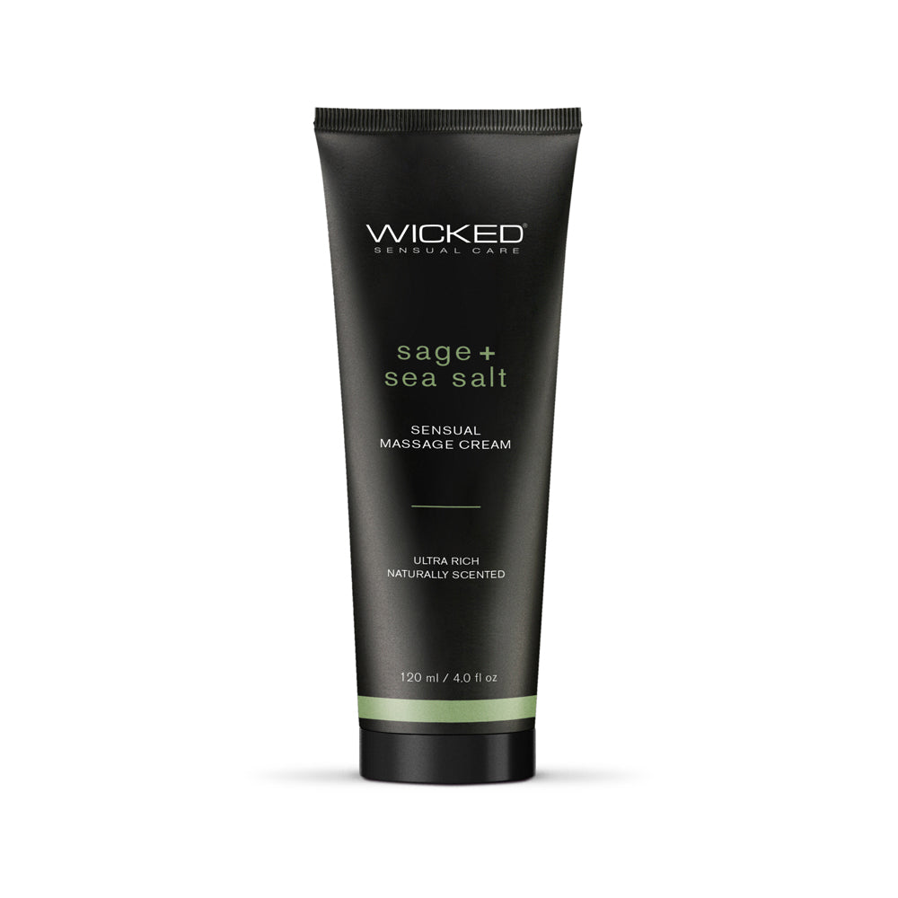 Wicked Sage & Sea Salt Massage Cream 4 oz. | 713079909241 | Discreet Personal Wellness