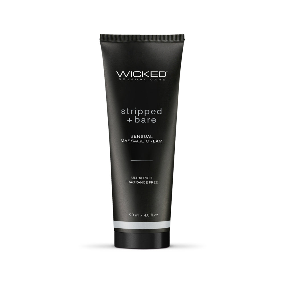 Wicked Stripped & Bare Massage Cream 4 oz. | 713079909449 | Discreet Personal Wellness