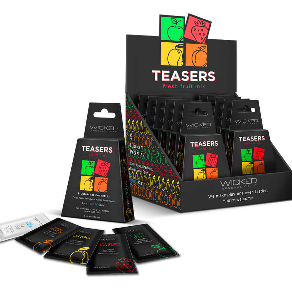 Teasers Fresh Fruit Mix 12Ct Display | 713079996104 | Discreet Personal Wellness